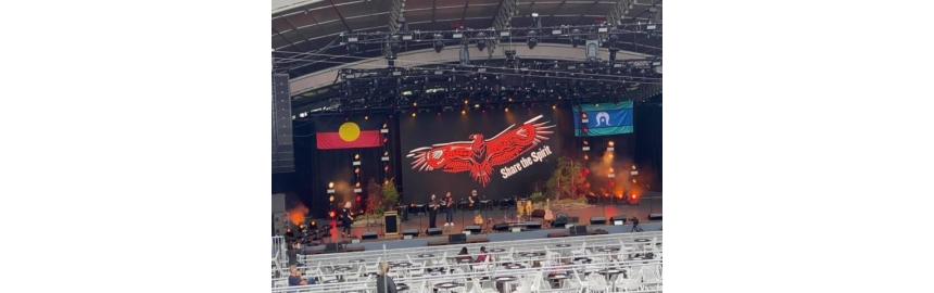 Aboriginal and TSI Flags at the Festival