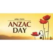 ANZAC Day Flag  -  Field with Poppies (60)