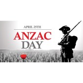 ANZAC Day Flag  -  Soldier and Red Poppy (61)
