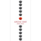 ANZAC Day Flag - Poppies in a Row (66)