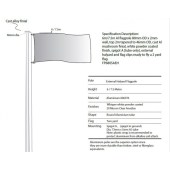 6m Flagpole with External Halyard