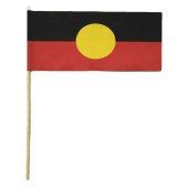 Aboriginal Flag Paper Handwaver 300 x 150mm