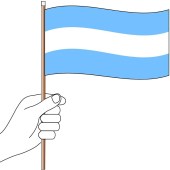 Argentina Hand Flag Handwaver