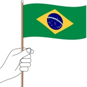 Brazil Hand Flag Handwaver