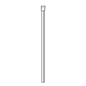 Pole with plastic knob