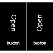 Buxton Open Flag Black - Double Sided