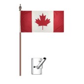 Canada Flag Bracket and Pole Kit