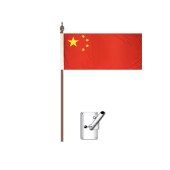 China Flag Bracket and Pole Kit 900mm x 450mm (Knitted)