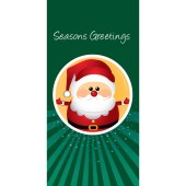 Christmas Flag Green with Santa 900mm x 1800mm (Various Finishes)