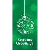 Christmas Flag Green with Bauble 900mm x 1800mm (Various Finishes)