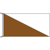 Brown and White Flag