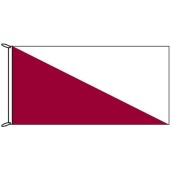 Maroon and White Flag