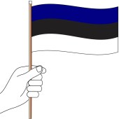 Estonia Hand Flag Handwaver