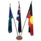 Australian, Aboriginal, TSI Foyer Display with wooden base, in Light Stain