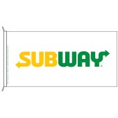 Subway Flag (White Background) 1800mm x 900mm (Knitted)