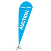 Harcourts Cyan Auction Medium Teardrop Flag Kit