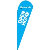 Harcourts Cyan Open Home Medium Teardrop Flag Kit