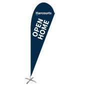 Harcourts Blue Open Home Medium Teardrop Flag Kit
