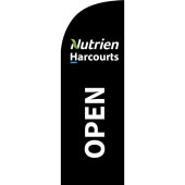 Nutrien Harcourts Open (2020) Black Small Feather Flag 650mm x 2000mm