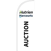 Nutrien Harcourts Auction (2020) White Small Feather Flag 650mm x 2000mm