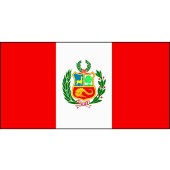 Peru Flag with Crest