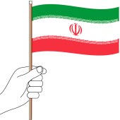 Iran Hand Flag Handwaver