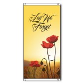 Lest We Forget Field and Poppies flag