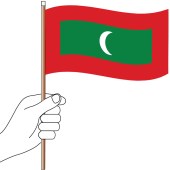 Maldives Hand Flag Handwaver