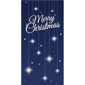 Merry Christmas Flag Blue with Stars 900mm x 1800mm (Various Finishes)