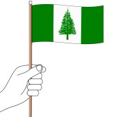 Norfolk Island Hand Flag Handwaver