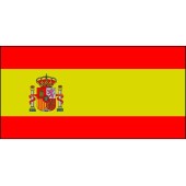 Spain with crest fully sewn flag, Spain crest hand sewn flag