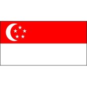 Singapore hand sewn flag, Singapore fully sewn flag