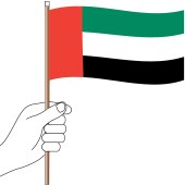 UAE Hand Flag Handwaver