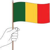 Mali Handwaver Flag 300mm x 150mm (Knitted)