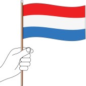 Luxembourgh Handwaver Flag 300mm x 150mm (Knitted)