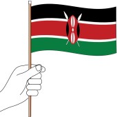 Kenya Handwaver Flag 300mm x 150mm (Knitted)