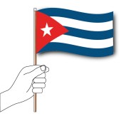 Cuba Hand Flag Handwaver