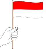 Indonesia Hand Flag Handwaver