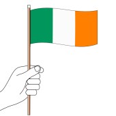 Ireland Hand Flag Handwaver