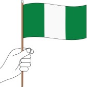 Nigeria Hand Flag Handwaver