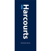 Harcourts Blue Pull Up Banner