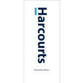 Harcourts white pull up banner design