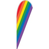 Rainbow Medium Tear Dop  Flag