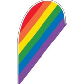 Rainbow Small Tear Drop Flag
