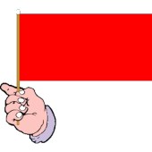 Red Hand Flag Handwaver