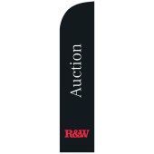 Richardson & Wrench Black Auction Medium Feather Flag