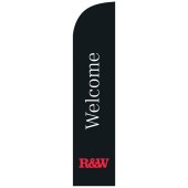 Richardson & Wrench Black Welcome Medium Feather Flag