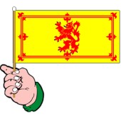 Scottish Rampant Lion Hand Flag Handwaver