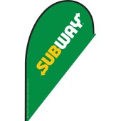 Subway Small Teardrop Flag green
