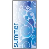 Summer  Blue Pattern Flag 900mm x 1800mm (Knitted)